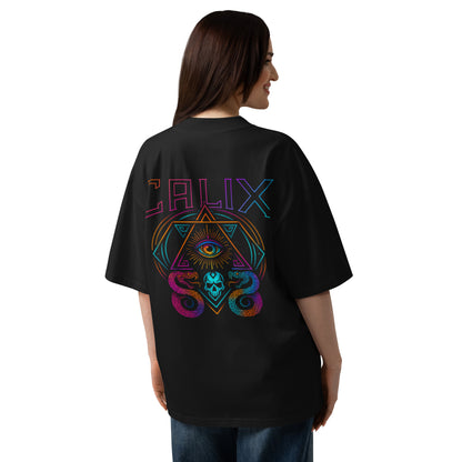 Unisex organic oversized high neck t-shirt