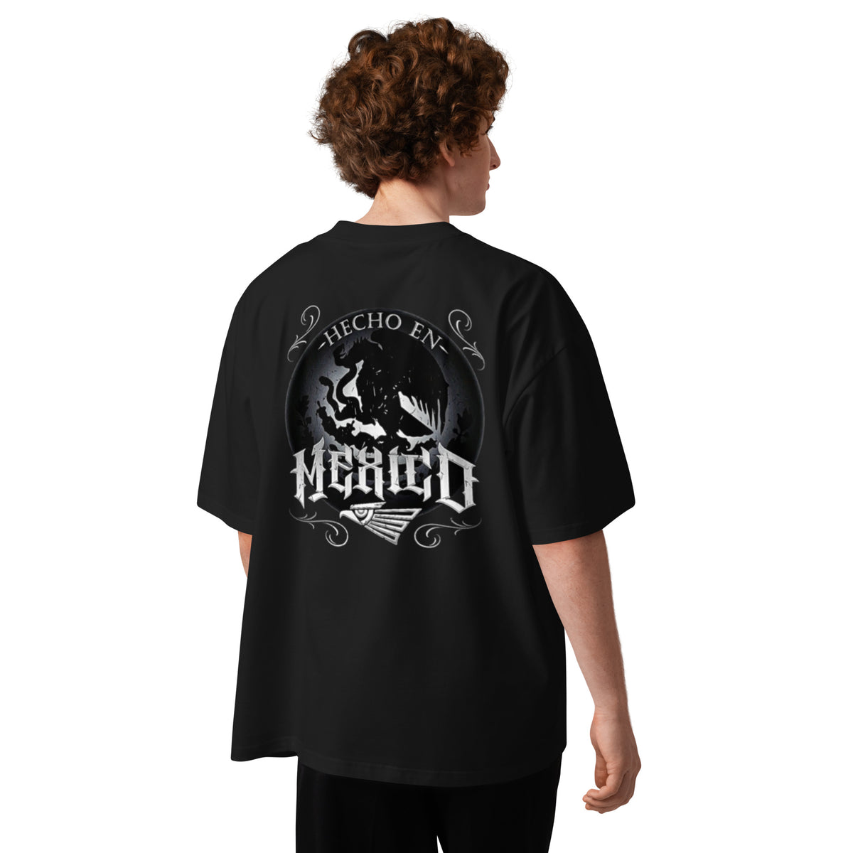 Unisex organic oversized high neck t-shirt