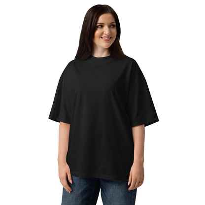Unisex organic oversized high neck t-shirt