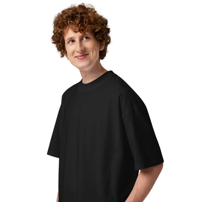 Unisex organic oversized high neck t-shirt
