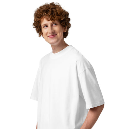 Unisex organic oversized high neck t-shirt